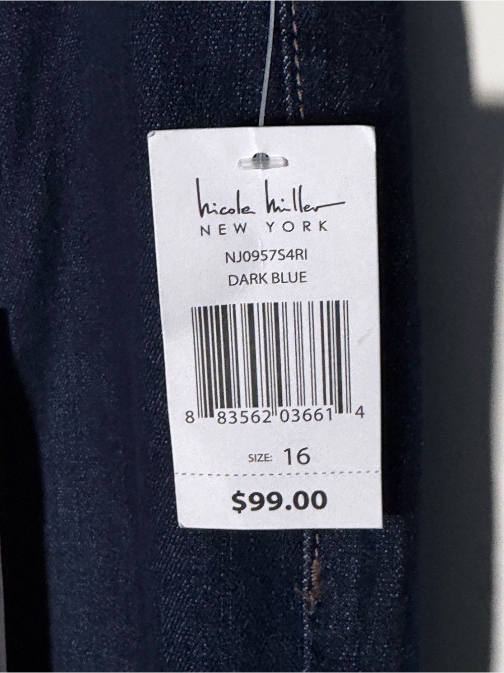 Nicole Miller Women’s Boot Cut Jeans in Dark Indigo - Picture 5 of 13